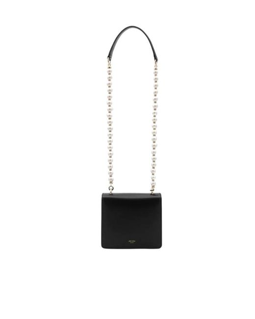 Jimmy Choo White Avenue Quad Xs Embellished Strapped Shoulder Bag