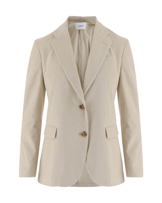 Lardini Natural Single-Breasted Blazer