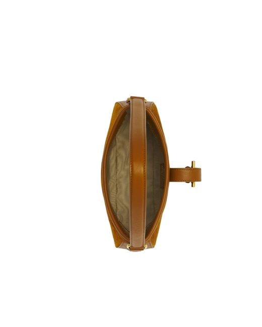 McQueen Brown T-Bar Mini Shoulder Bag