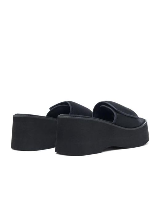 Courreges Blue Wedge Sandals