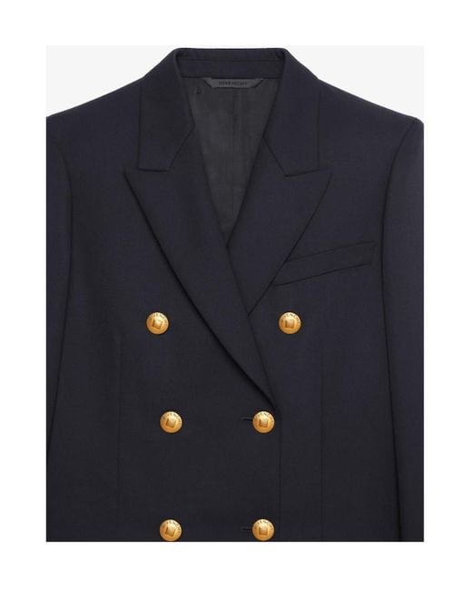 Givenchy Blue Double-Breasted Long-Sleeved Blazer
