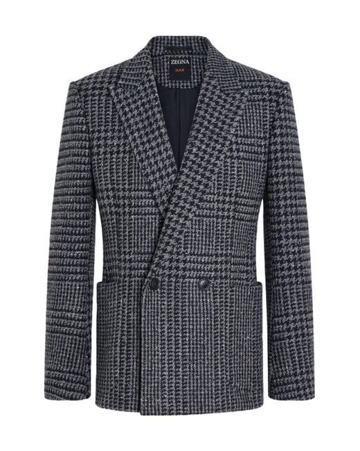 Zegna Blue And Wool And Cashmere Jacket for men