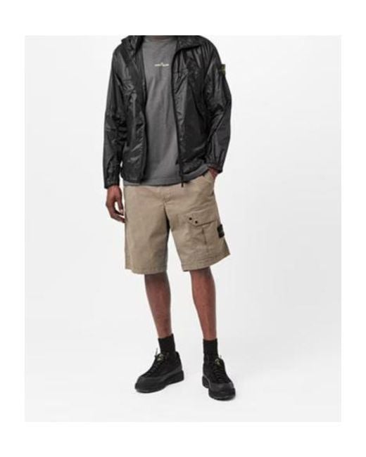 Stone Island Black Rain Jacket for men