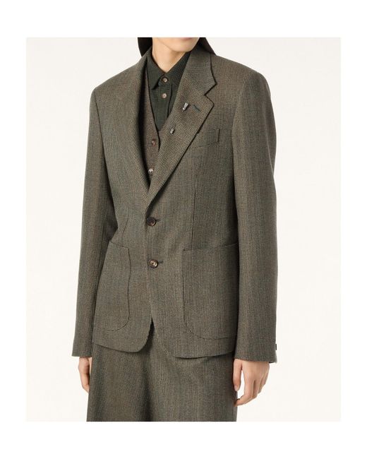 Loro Piana Green Hedland Suit Jacket
