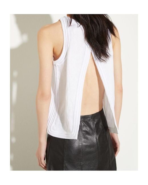 MAX&Co. White Passementerie Linen Top