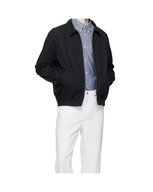 A.P.C. Black Lapel Long-Sleeved Casual Jacket for men