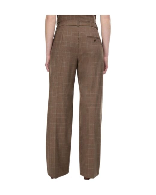 iBlues Brown Casual Pants With Belt Loops