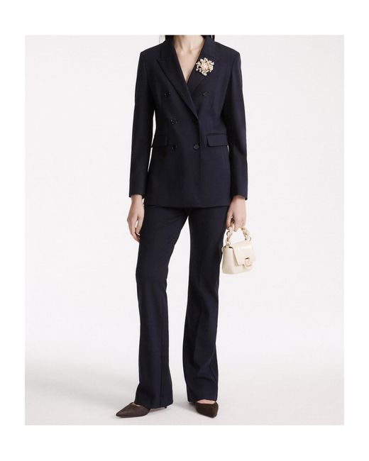 Marella Blue Double-Breasted Blazer