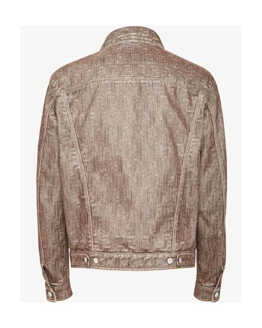 Fendi Brown Denim Jacket for men