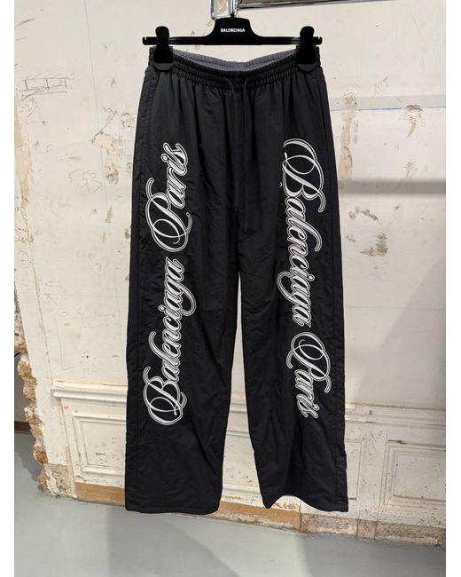 Balenciaga Black Drawstring Reversible Sweatpants for men