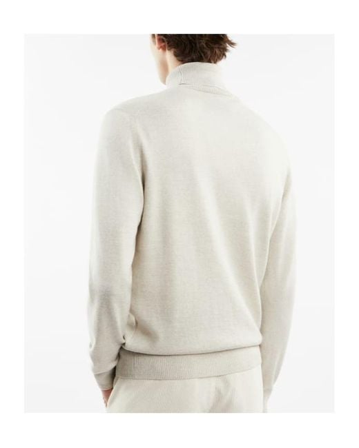 Fay White Wool Turtleneck Sweater for men