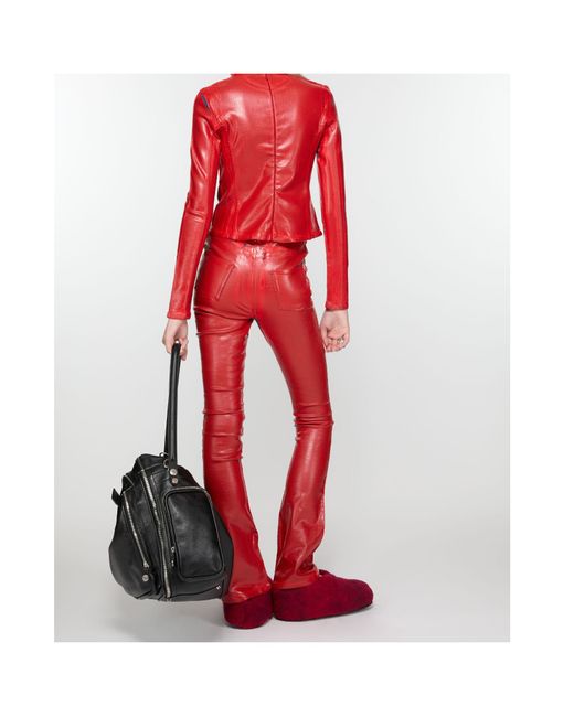 Acne Latex Flared Trousers
