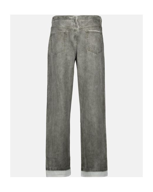 IRO Gray Celim Wide-Leg Washed Jeans for men