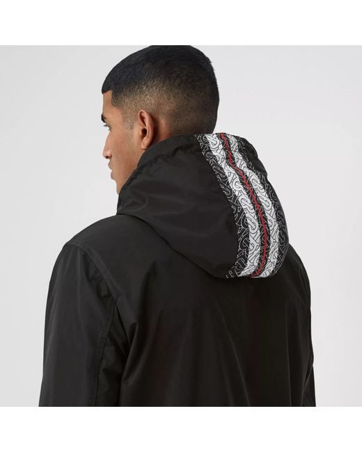 Burberry Black Logo Trim Jacket for men