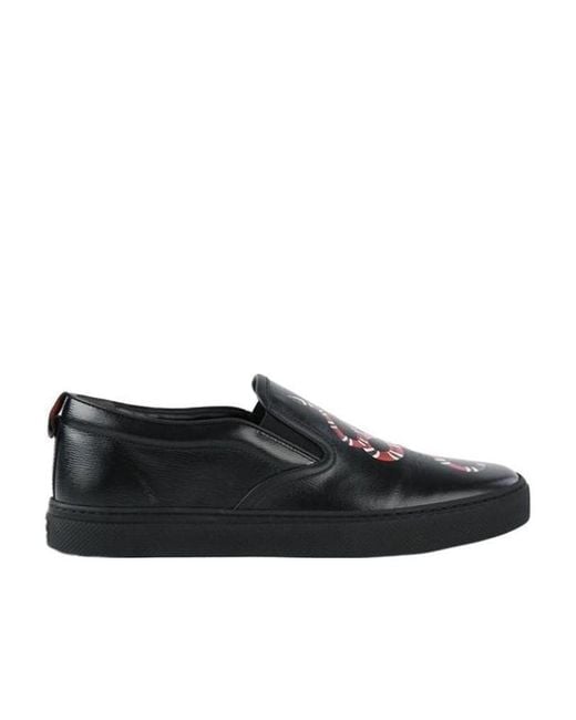 Gucci Black Printed Casual Sneakers for men