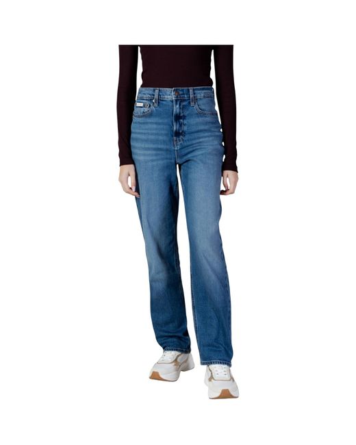 Calvin Klein Blue Button-Fastening Five-Pockets Jeans