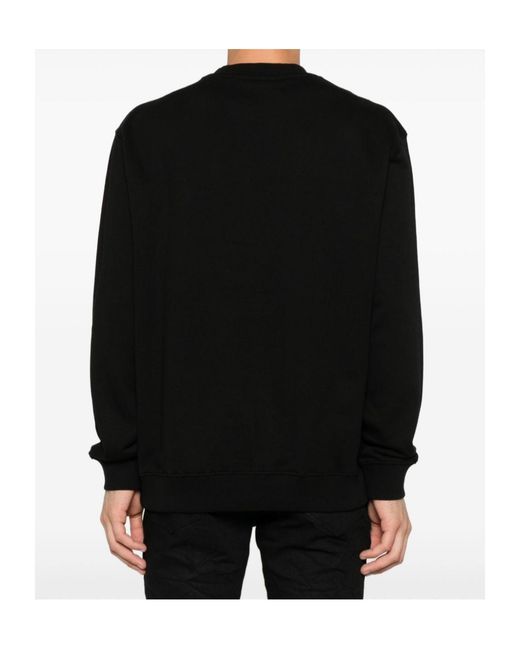 Versace Jeans Black Couture Logo Printed Crewneck Sweatshirt for men