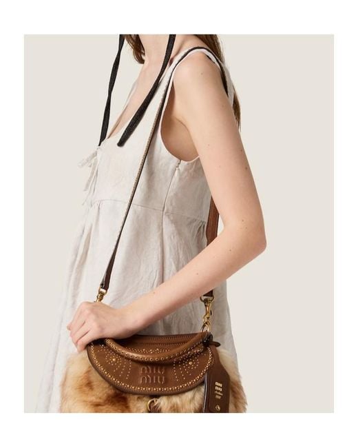 Miu Miu Natural Linen Mini-Dress