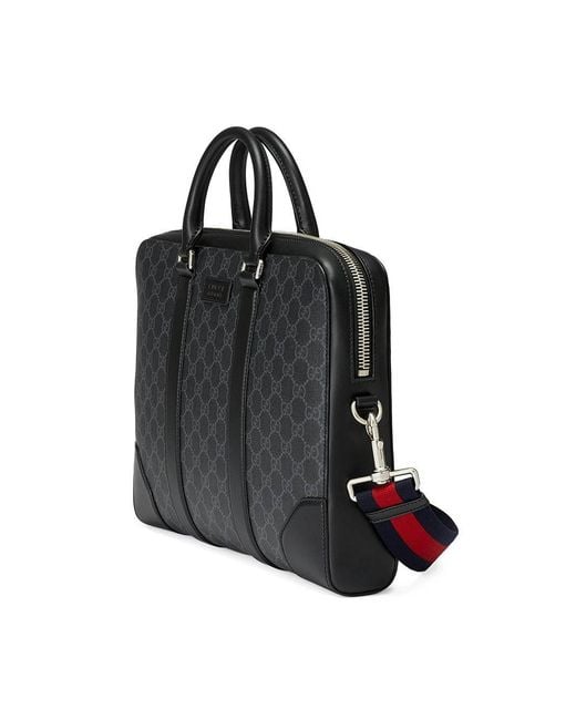 Gucci Black Gg Supreme Briefcase for men