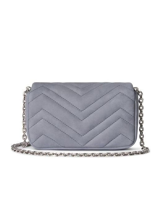 Gucci Gray Gg Marmont Mini Shoulder Bag