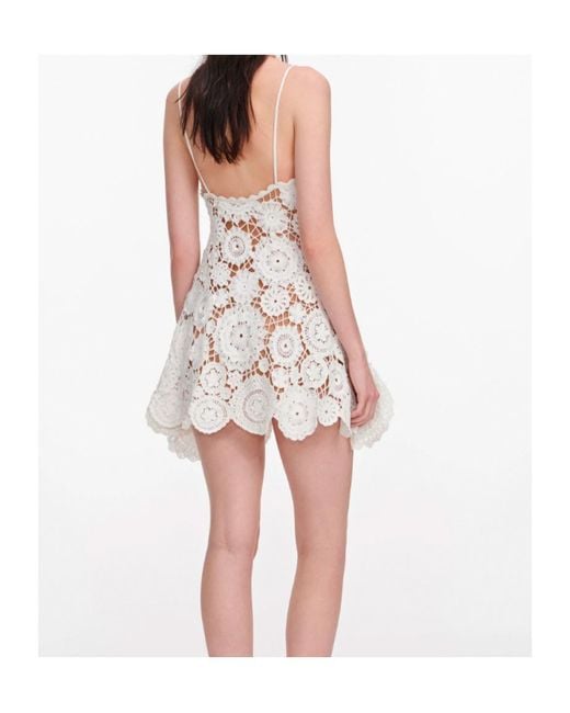 Self-Portrait White Short Dresses