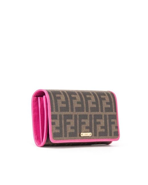 Fendi Gray Logo Wallet