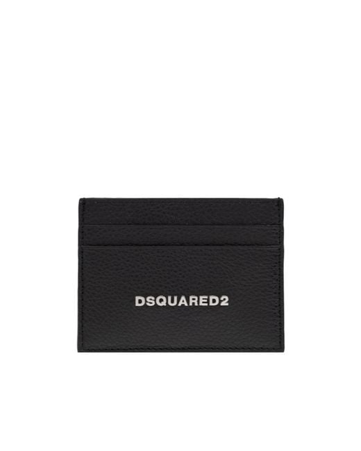 DSquared² Black Logo Lettering Card Holder for men