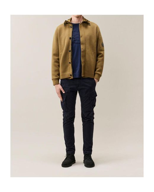 C P Company Green Reversible Buttoned Jacket for men