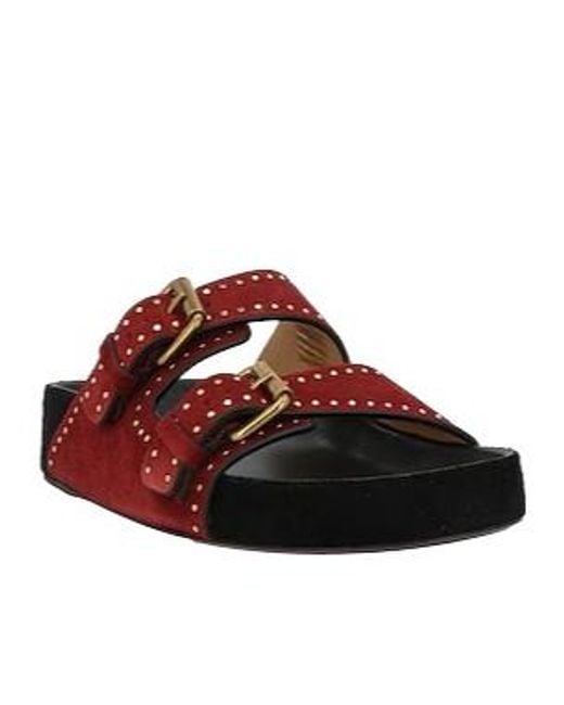 Isabel Marant Red Plain Colour Sandals