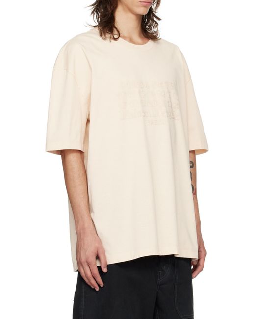 Maison Margiela White Logo Embroidered T-Shirt for men