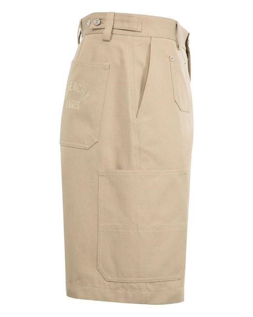 Givenchy Natural Logo Cargo Shorts for men