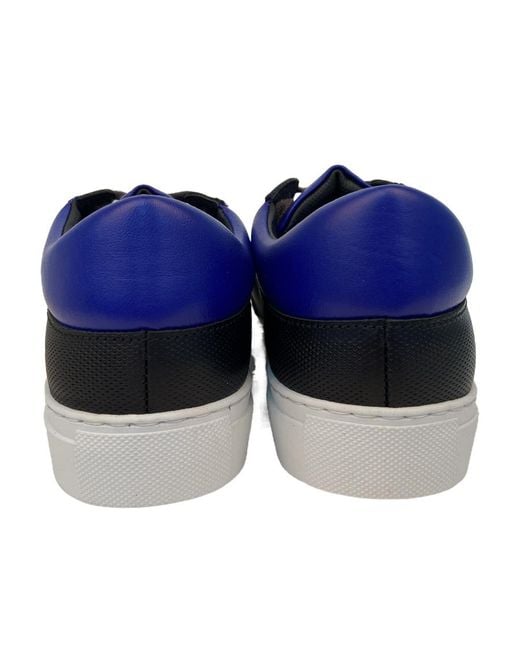 Emporio Armani Blue Strap-Up Casual Sneakers for men