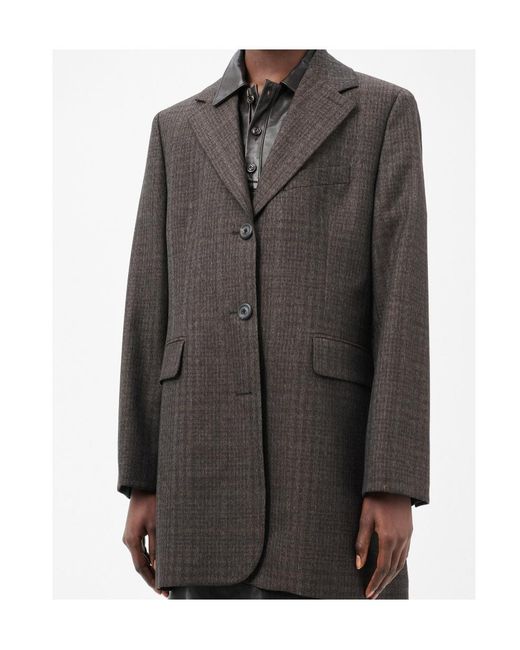 Our Legacy Black Queens Check-Pattern Blazer