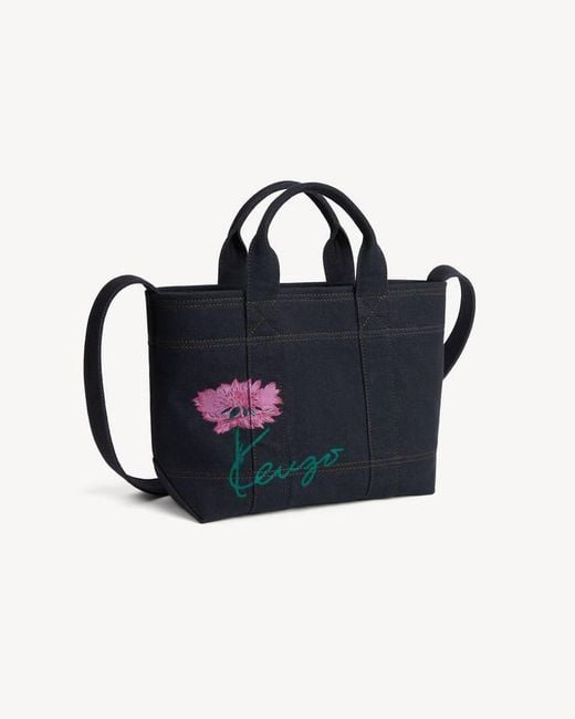 KENZO Blue Tulip' Small Tote Bag for men