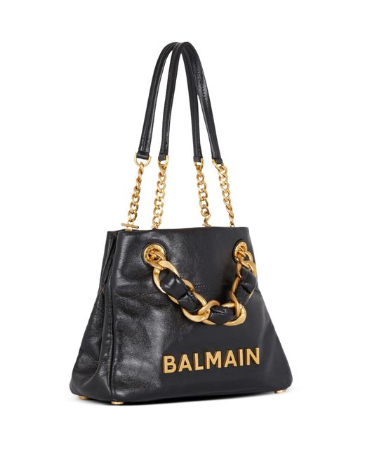Balmain Black Double Handle Shoulder Bag