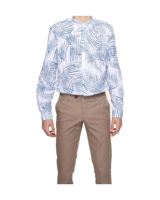 Antony Morato Blue Long-Sleeved Shirt for men