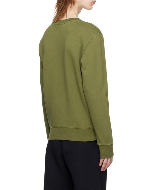 Maison Kitsuné Green Maison Kitsuné Chillax Fox Patch Crewneck Sweatshirt for men