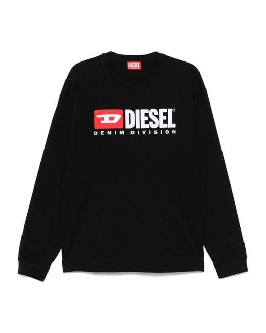 DIESEL Black T-Box-Ls-Div T-Shirt for men