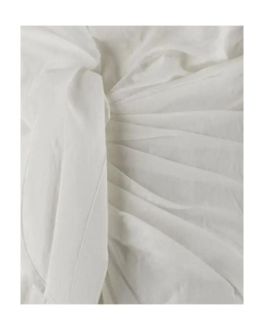 Jacquemus White La Robe Bahia Draped Shirt Dress