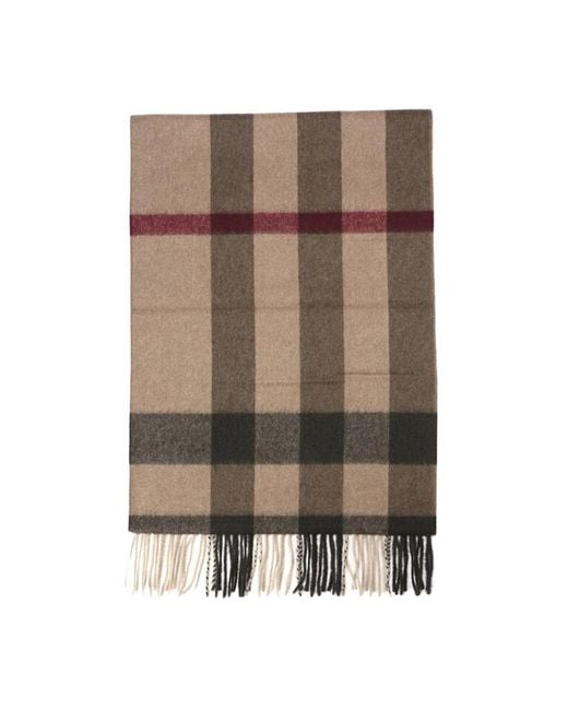 Burberry Natural Checkered Scarf for men