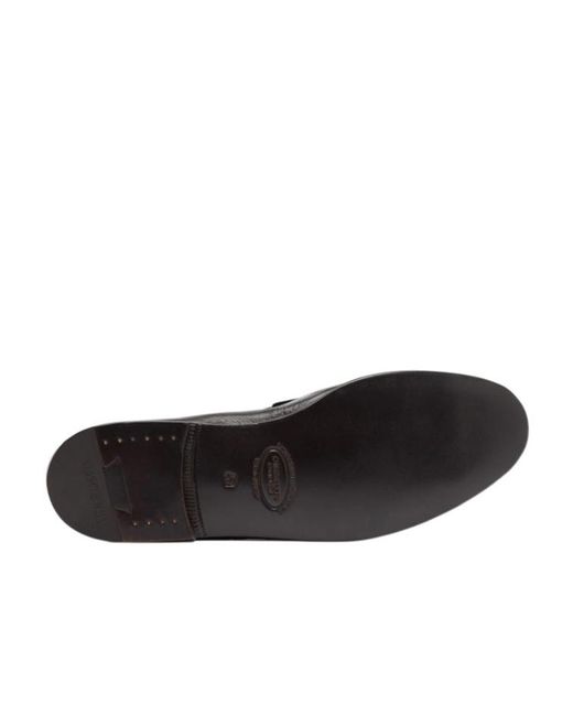 Scarosso Black Gregory Almond Toe Loafers for men