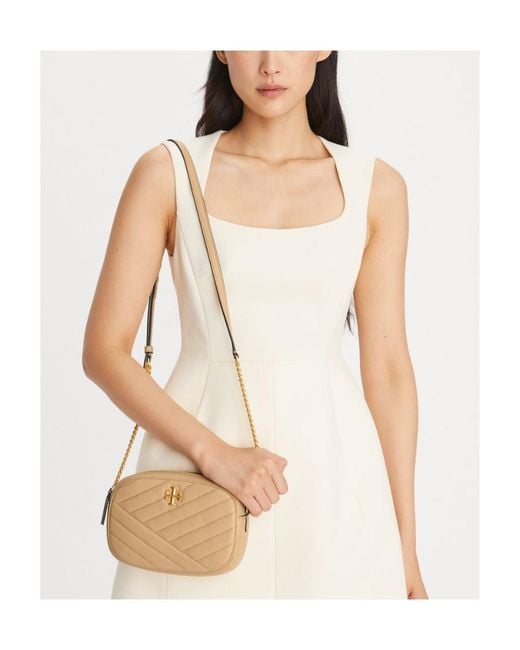 Tory Burch Natural Kira Chevron Camera Bag