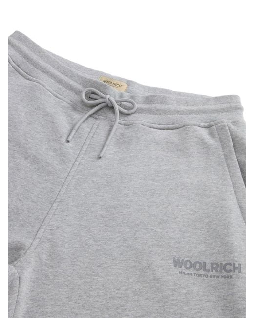 Woolrich Gray Drawstring Elasticated Track Pants for men