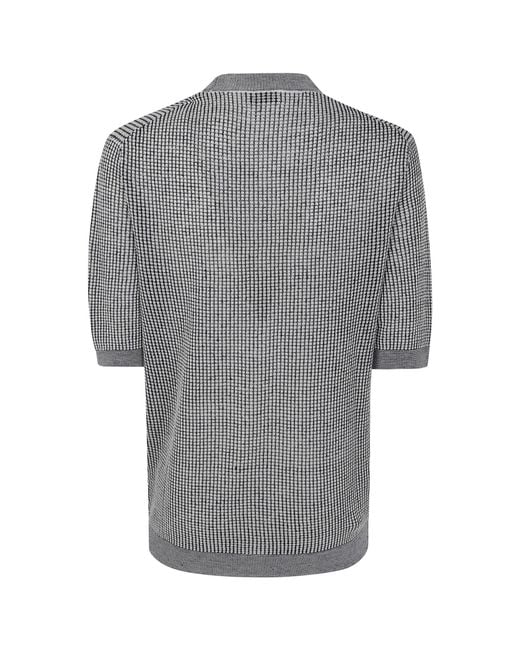 Ballantyne Gray Geometric-Print T-Shirt for men