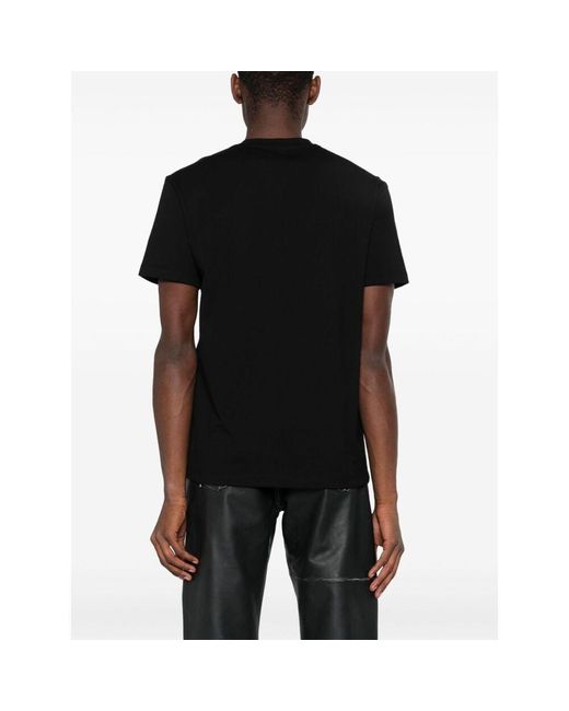 Ferragamo Black Ferragamo Logo Patch Crewneck T-Shirt for men