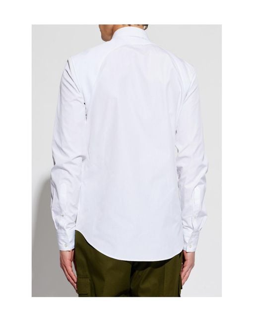 McQueen Black T Chain Harness Shirt for men