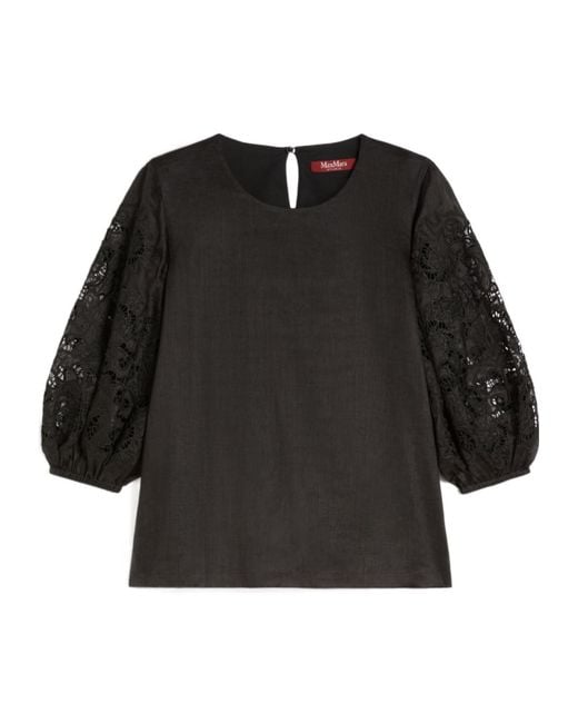 Max Mara Black Studio Ordine Broderie Anglaise T-Shirt