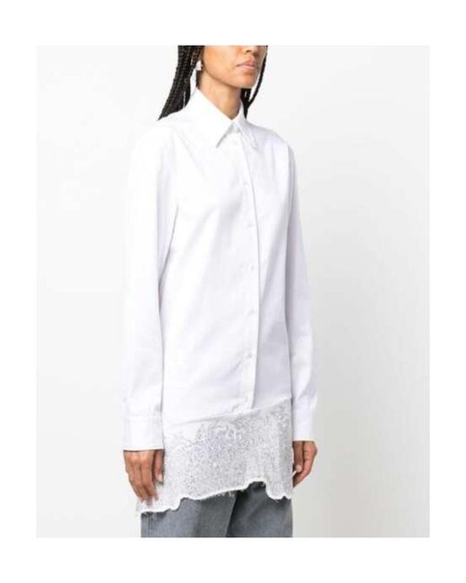 J.W. Anderson White Jw Anderson Long-Sleeved Buttoned Shirt Dress