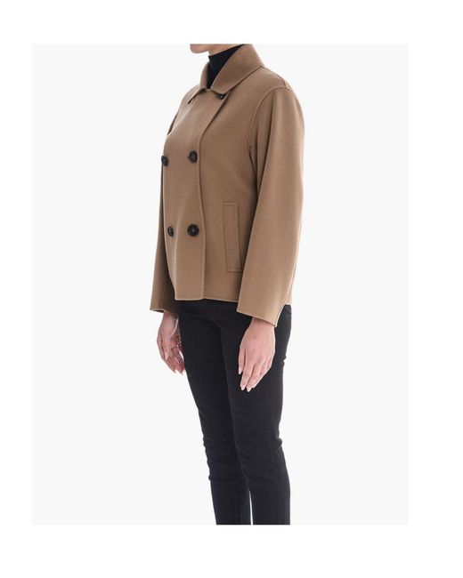 Max Mara Natural Long-Sleeved Coat