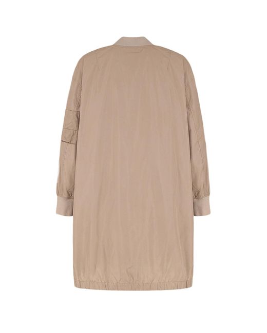 Aspesi Natural Long Bomber Jacket